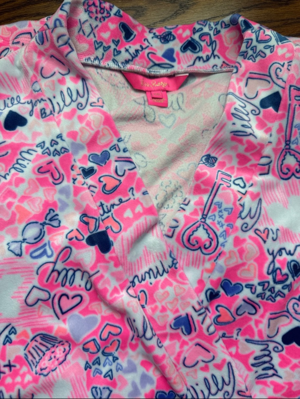 Lilly Pulitzer Women’s Pink Printed Wrap Robe XXL - Picture 14 of 14